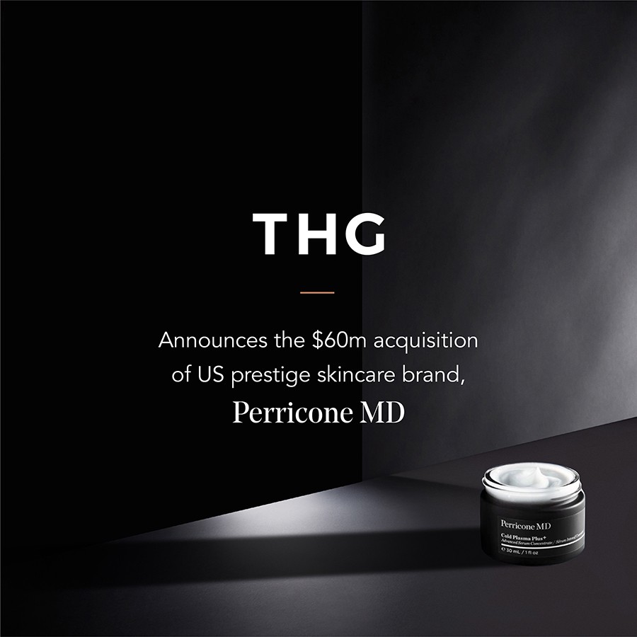 THG ACQUIRES LUXURY SKINCARE BRAND PERRICONE MD