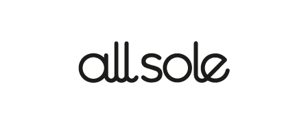 Black All Sole text logo on white background.