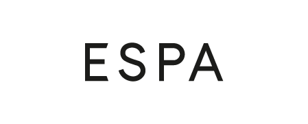 Black ESPA text logo on white background.