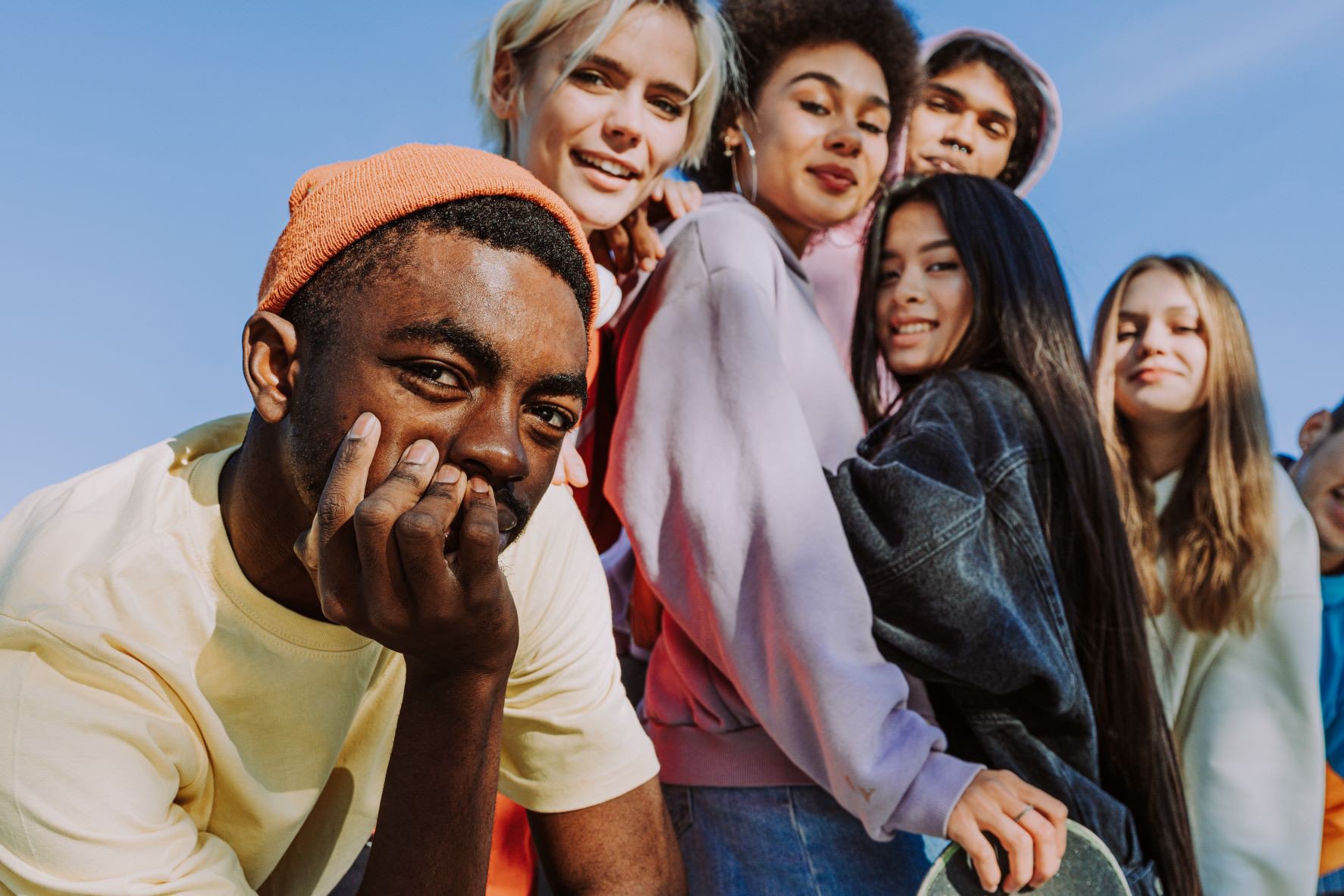 Group of Gen Zs looking at the camera